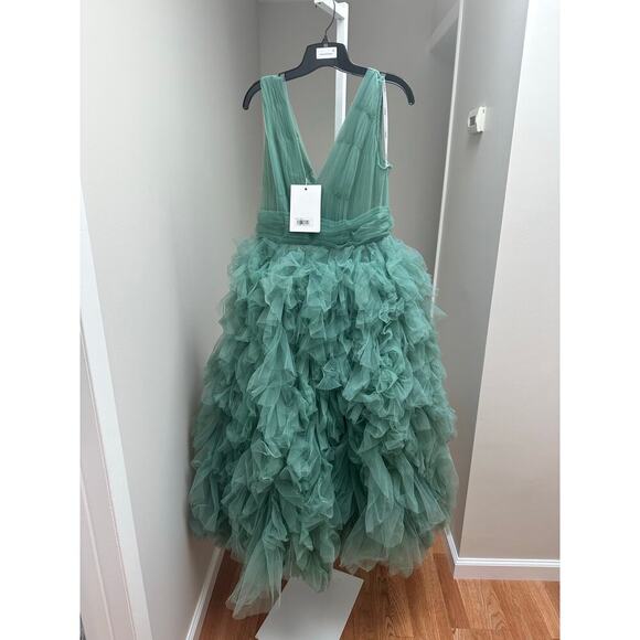 NEW NWT Mac Duggal 20411 Dress Jade Green size 10 - Picture 4 of 8
